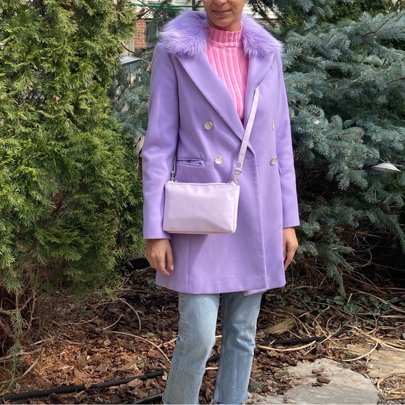 Topshop Lavender Pea coat - Picture 7 of 14